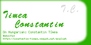 timea constantin business card